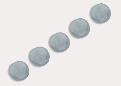 Фото ткани Пуговица пластиковая, цвет - голубой