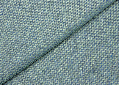 Фото ткани Льняная ткань тип Armani с рисунком, цвет - синий и зеленый