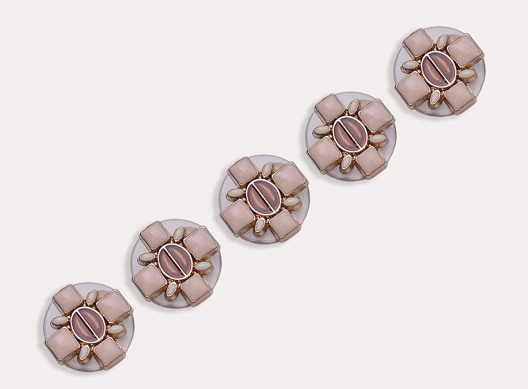 Фото ткани Пуговица, цвет - розовый