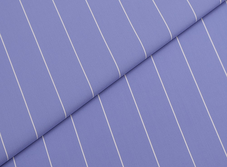 Фото ткани Хлопковая ткань в полоску, цвет - голубой