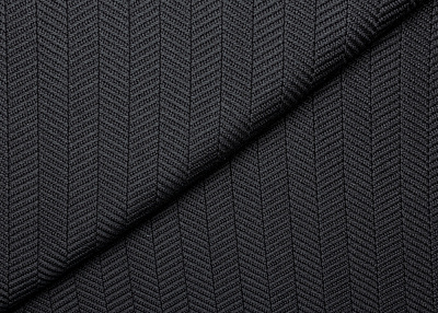 Фото ткани Кашемировая ткань тип Chanel, цвет - черный и елочка