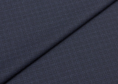 Фото ткани Шерстяная ткань тип Ermenegildo Zegna в клетку, цвет - синий