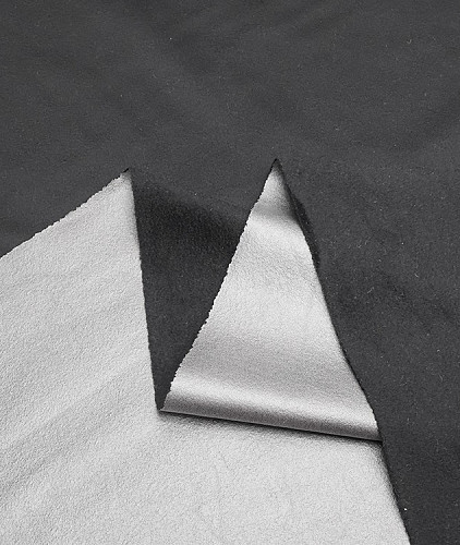 Кашемировая ткань тип Ermenegildo Zegna (на мембране), цвет - черный. Изображение 5