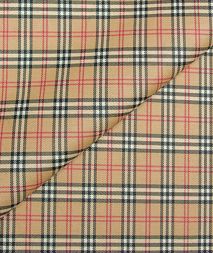 Плащевая ткань тип Burberry, цвет - бежевый, красный, черный, клетка. Изображение 1