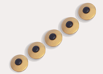 Фото ткани Пуговица круглая металлическая, цвет - золото