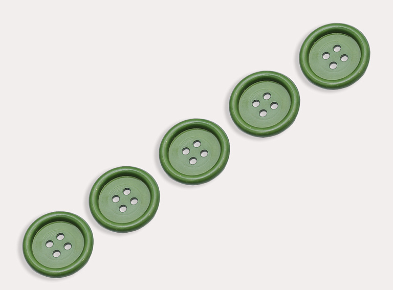 Фото ткани Пуговица круглая (пластик), цвет - зеленый