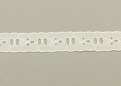 Фото ткани Кружево хлопковое, цвет - молочный