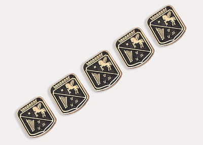 Фото ткани Пуговица с гербом (металл), цвет - черный, золотой
