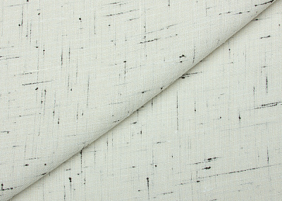 Фото ткани Льняная ткань тип Bottega Veneta, цвет - черный и молочный