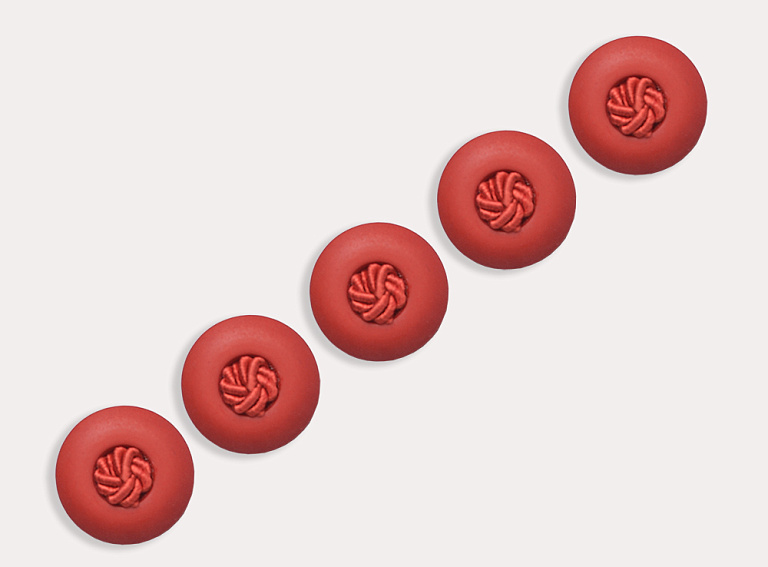 Фото ткани Пуговица, цвет - красный