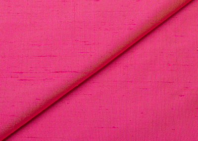 Фото ткани Натуральный шелк (чесуча), цвет - фуксия с оранжевым подтоном