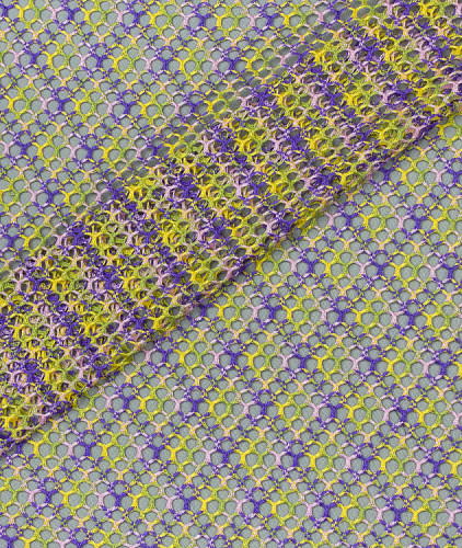 Трикотаж тип Missoni, цвет - клетка, разноцветный. Изображение 1