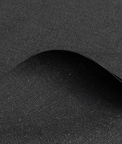 Льняная ткань стиль Loro Piana, цвет - черный. Изображение 2