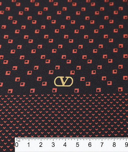Твиловый шелк (купон) Valentino, цвет - черный. Изображение 6