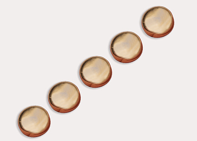 Фото ткани Пуговица металлическая, цвет - золотой