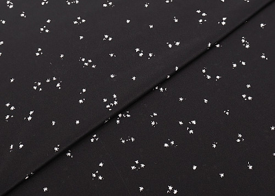 Фото ткани Натуральный шелк с рисунком, цвет - черный