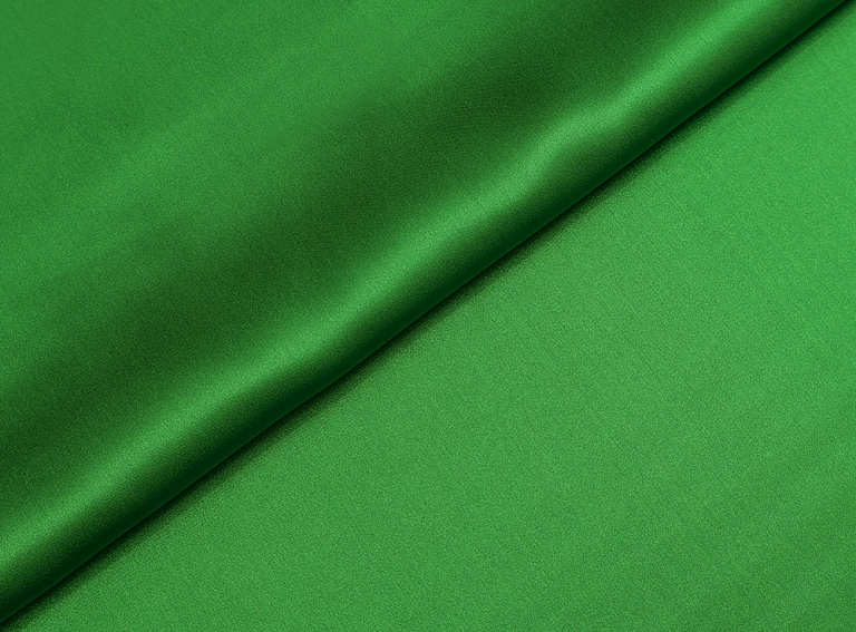 Фото ткани Атласный шелк, цвет - зеленый