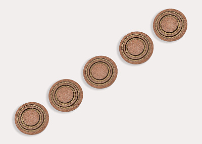 Фото ткани Пуговица, цвет - коричневый