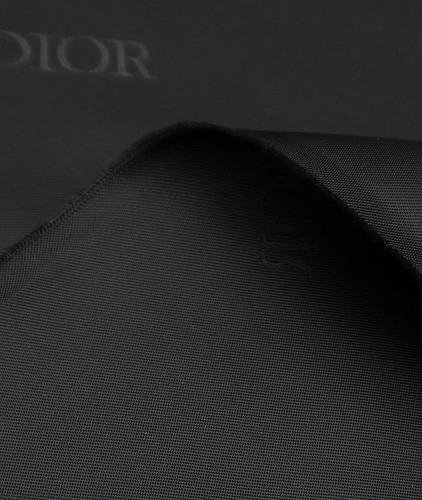 Подкладочная ткань тип Dior с рисунком, цвет - черный. Изображение 2