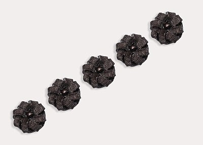 Фото ткани Пуговица, цвет - коричневый