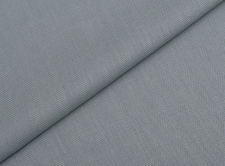 Фото ткани Льняная ткань тип Loro Piana в елочку, цвет - серо-голубой