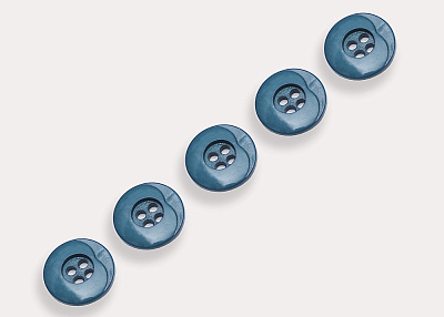 Фото ткани Пуговица круглая (пластик), цвет - бирюзовый