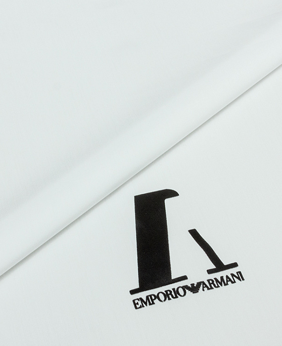 Хлопковая ткань тип Armani с рисунком (купон), цвет - белый. Изображение 1