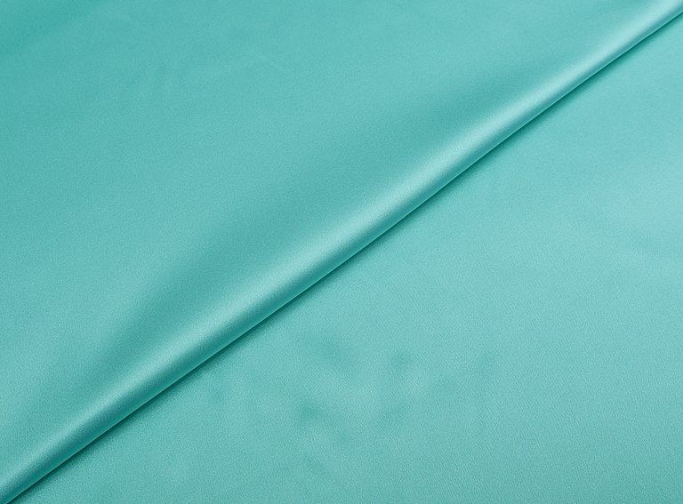 Фото ткани Атласный шелк (дабл), цвет - тиффани