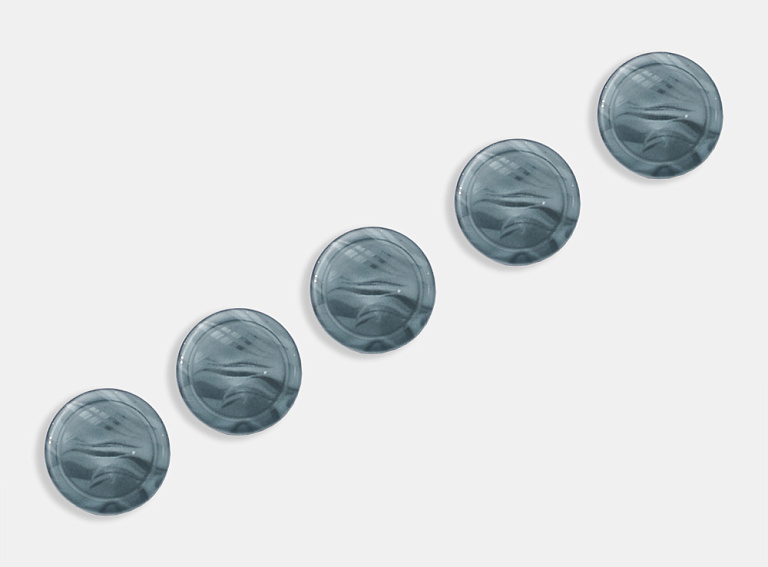 Фото ткани Пуговица круглая, цвет - голубой