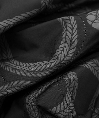 Курточная стежка тип Hermes с рисунком, цвет - черный. Изображение 4