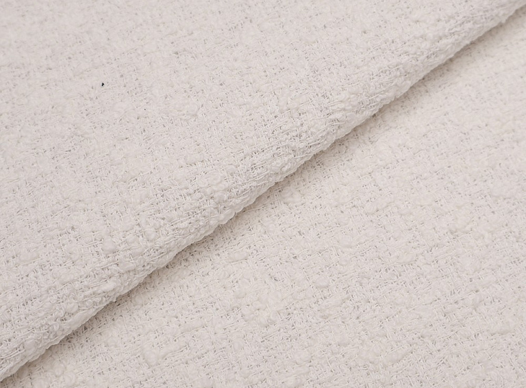 Фото ткани Хлопковый твид тип Valentino, цвет - молочный