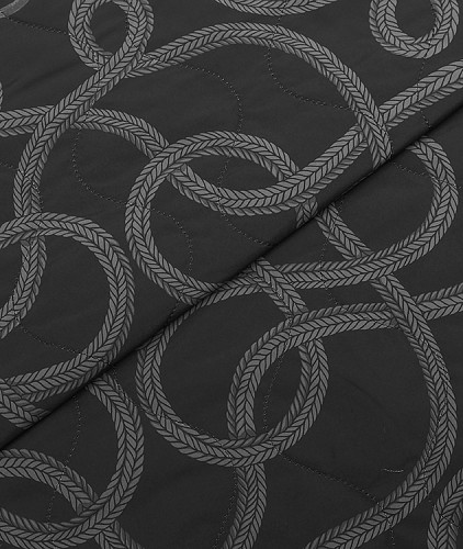 Курточная стежка тип Hermes с рисунком, цвет - черный. Изображение 1