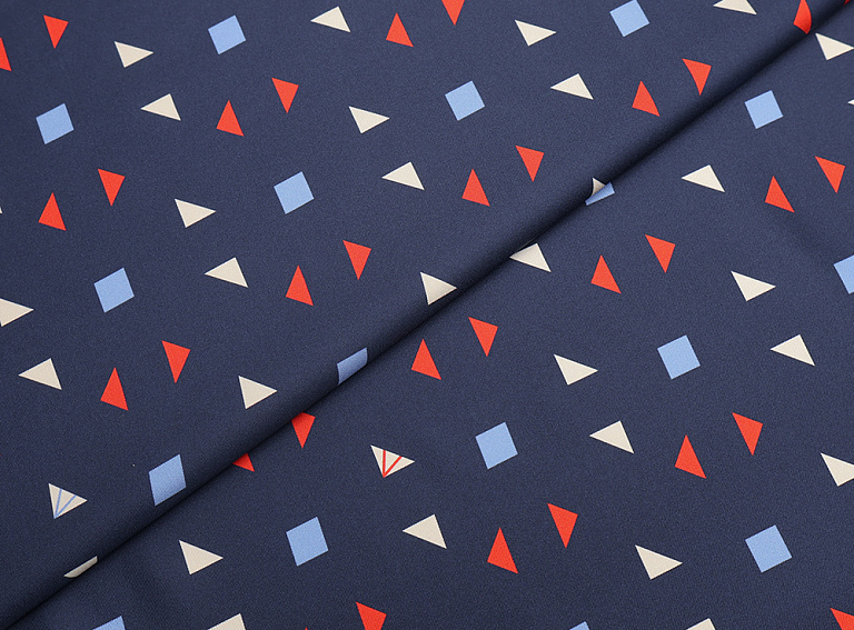 Фото ткани Твиловый шелк тип Valentino, цвет - синий