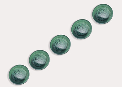 Фото ткани Пуговица круглая (пластик), цвет - зеленый