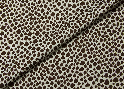 Фото ткани Хлопковая ткань с принтом, цвет - коричневый