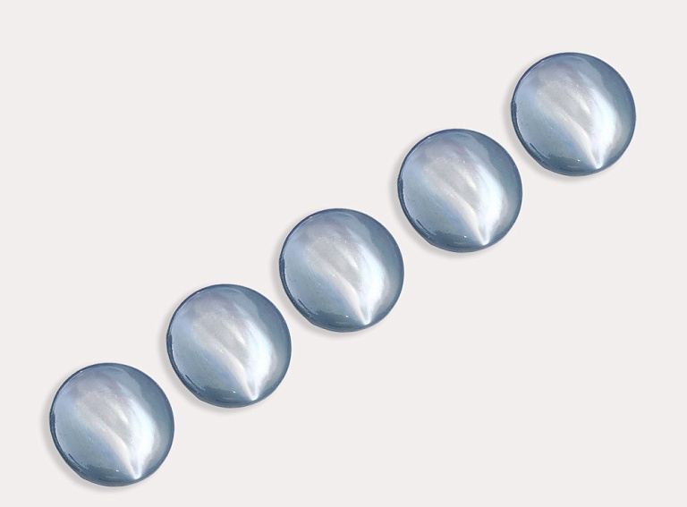 Фото ткани Пуговица круглая (пластик), цвет - синий