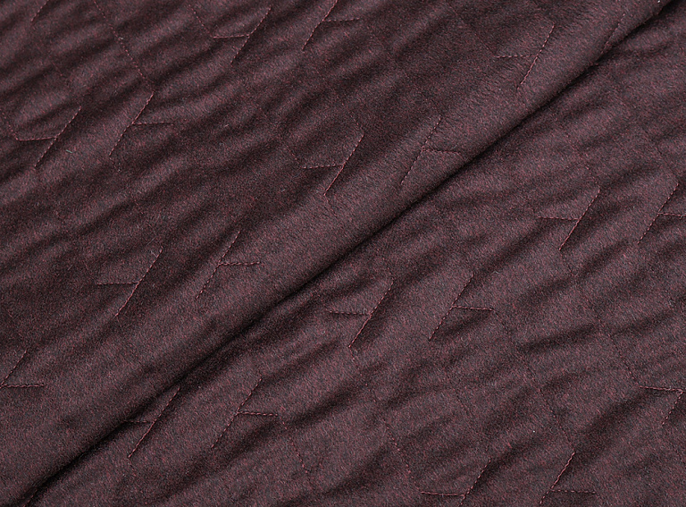 Фото ткани Кашемировая курточная стежка, цвет - бордовый