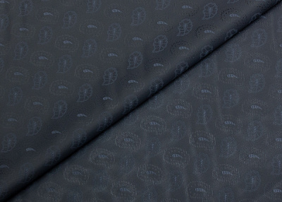 Фото ткани Подкладочная ткань с рисунком, цвет - синий и пейсли