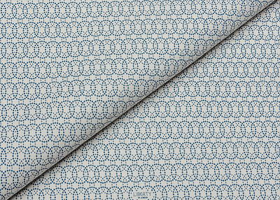 Фото ткани Хлопковая ткань Liberty с рисунком, цвет - серый и синий, горох