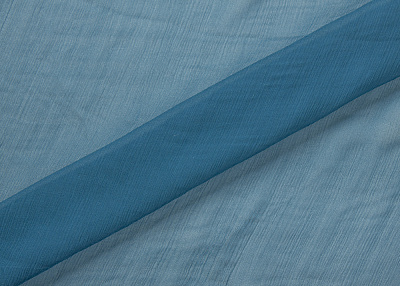 Фото ткани Однотонный крэш-шифон, цвет - бирюзовый
