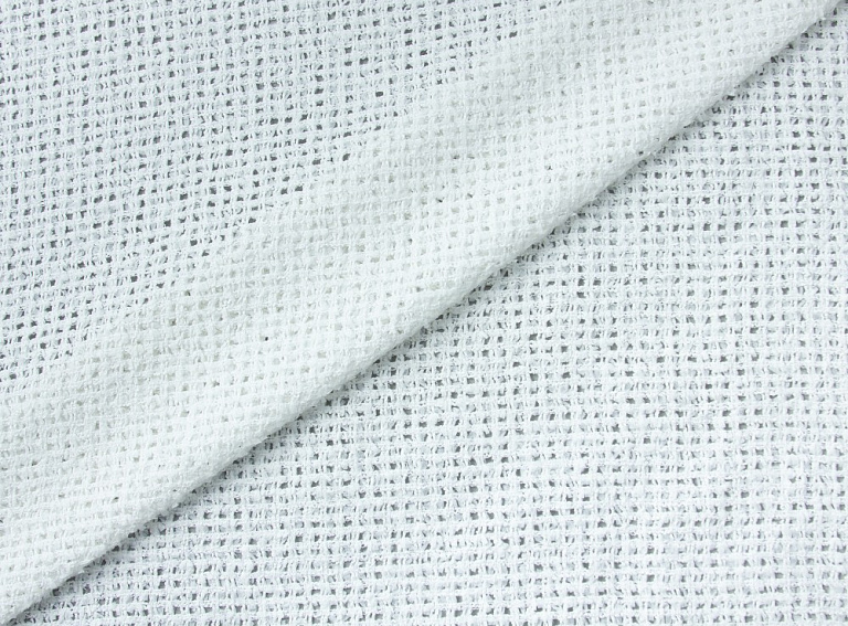 Фото ткани Сетка хлопковая тип Chanel, цвет - молочный