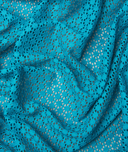 Вискоза тип Missoni, цвет - бирюзовый. Изображение 4