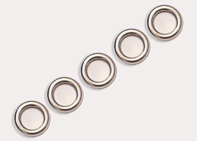 Фото ткани Пуговица круглая (металл), цвет - серебро