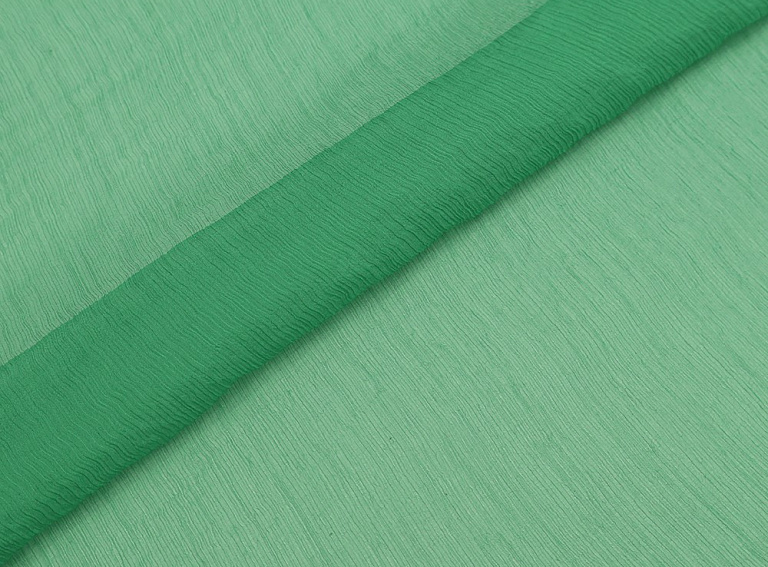 Фото ткани Шифон крэш, цвет - зеленый