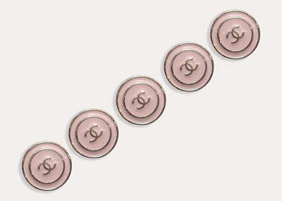 Фото ткани Пуговица круглая тип Chanel, цвет - золотой, розовый