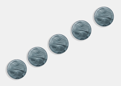 Фото ткани Пуговица круглая, цвет - голубой