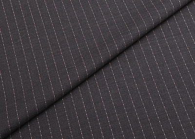 Фото ткани Шерстяная ткань в полоску, цвет - серый и полоска