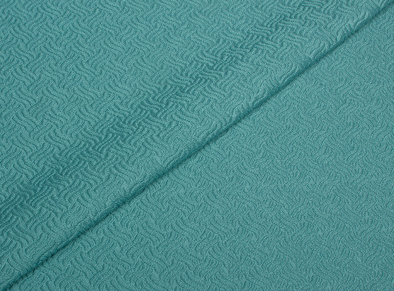 Фото ткани Жаккард, цвет - бирюзовый