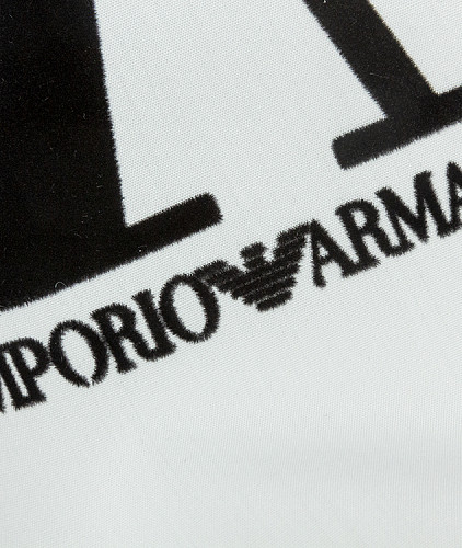 Хлопковая ткань тип Armani с рисунком (купон), цвет - белый. Изображение 5