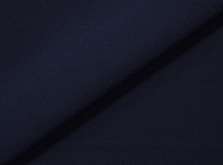 Фото ткани Шерстяной креп, цвет - темно-синий